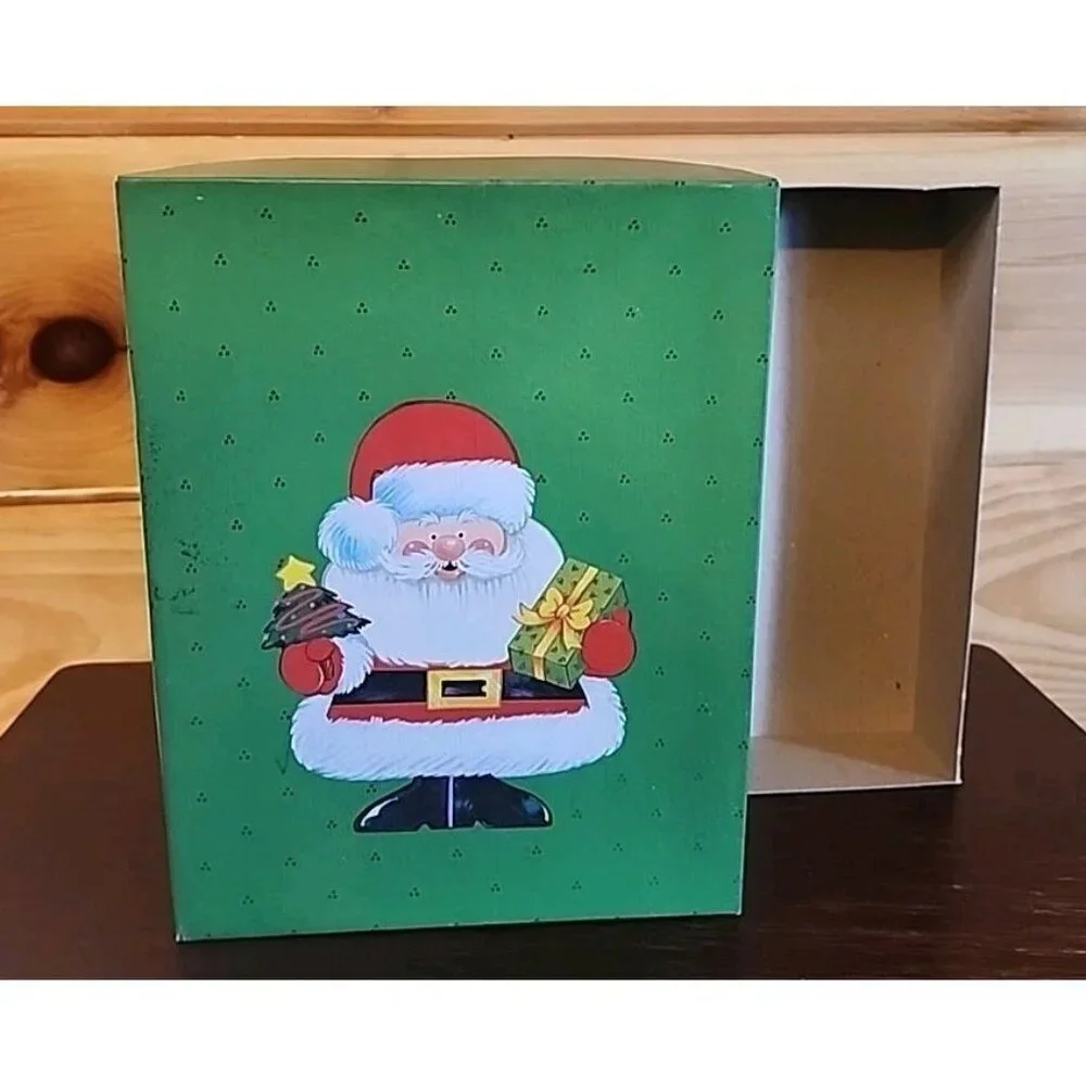 English Card,Ltd Great Neck NY Christmas Box Made In USA 9.5x7.25x2.25